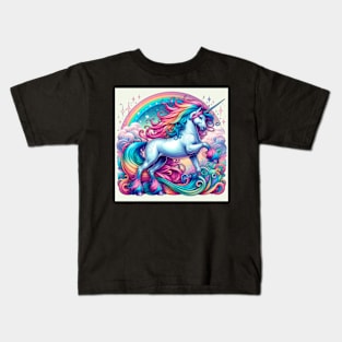 Unicorn Study - Fantasy AI Kids T-Shirt